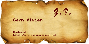 Gern Vivien névjegykártya